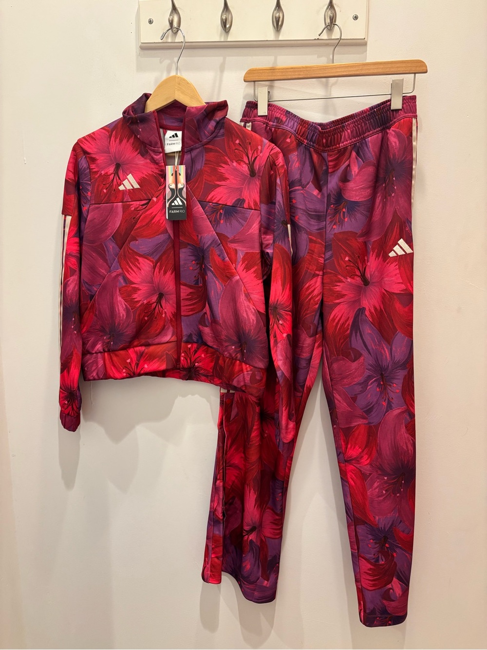 FARM Rio Adidas Tracksuit Set - Red & Purple